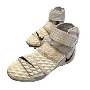 Nike Mens Alpha Menace Pro 2 Mid Football Cleats Size 11.5 Beige/Black Synthetic